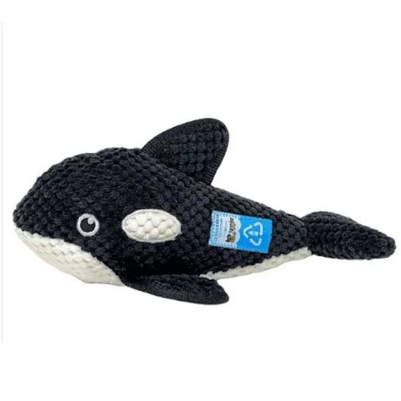 🆕 Spunky Pup Clean Earth Recycled Plush Dog - Orca - Picture 1 of 1